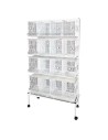  Battery 4 Cages Subway White + Bracket