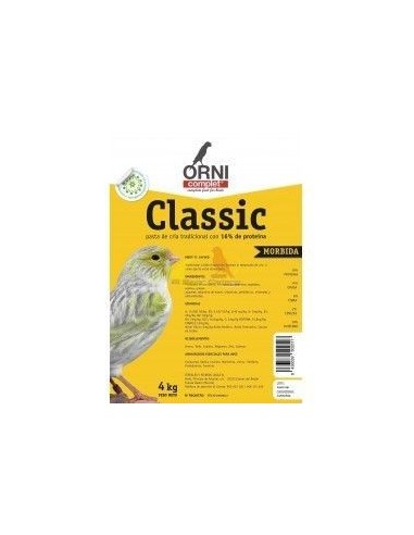 Pasta de cría amarilla MÓRBIDA CLASSIC ORNICOMPLET 4 kg