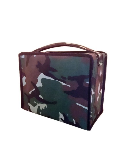 Funda para Jaulas de reclamo de Silvestrismo en tela Camuflaje/Militar. Medidas para jaulas C1 o C2 1 palo o 2 palos COMPLEMENTO