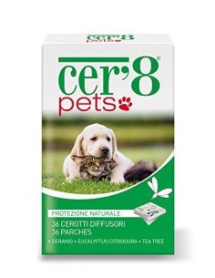 parches repelentes de insectos para mascotas CER 8 PETS, 24 unidades COMPLEMENTOS PARA AVES - 1