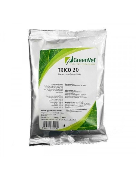 TRICO 20 GREENVET powder, coadjudant against trichomonas, 100 gr GREENVET - 1