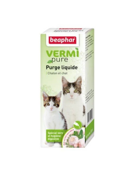 antiparasitario interno para gatos VERMI PURE LIQUIDO 50 ml