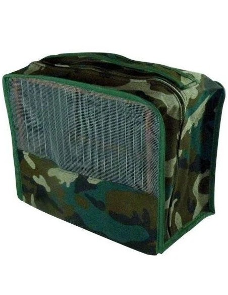 Cover for camouflage fabric silvestrism cages with grid