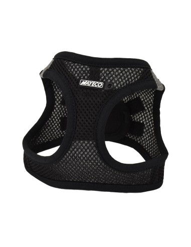 breathable dog harness NAYECO BLACK size XXS 30-35 cm