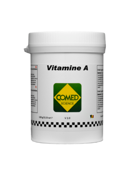 vitamina A COMED en polvo COMED para uso en aves 100 gr