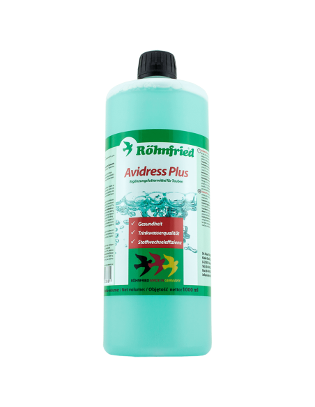 Rohnfried Avidress Plus 1000 ml (preventive 100% natural against salmonellosis). Pigeons and Birds