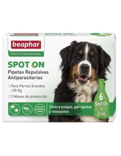 pipetas repelentes BEAPHAR para perros de raza grande, 6 x 2 ml