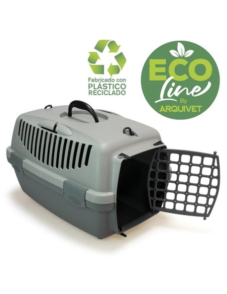 ECOLINE Transporteur en plastique recyclé 3 (61 x 40 x 38 cm) - pour animaux domestiques