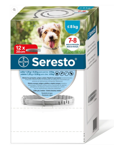 Collar Antiparasitario Seresto -8kg