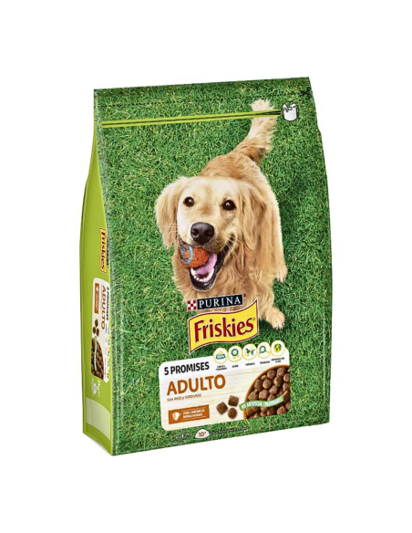 pienso para perros adultos FRISKIES con ave y verduras bolsa 1.5 kg