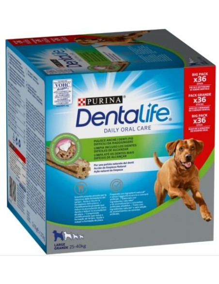 Snacks Dental para Perro Grande PURINA DENTALIFE 36 sticks