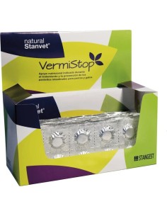 Antiparasitario intestinal para aves VERMISTOP STANGEST 120 comprimidos Blister veterinario