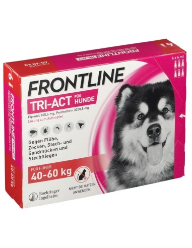 Pipetas antiparasitarias FRONTLINE TRI ACT perros de 40-60 kg 6 uds