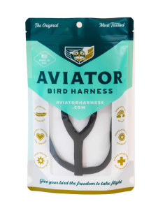 Arnes para aves negro talla XLarge 1000 - 1600 grs  THE AVIATOR