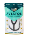 Arnes para aves THE AVIATOR negro talla XLarge 1000 - 1600 grs