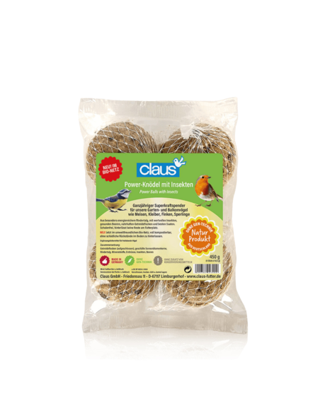 Bolas de Grasa con Insectos CLAUS Powe knodel 4 ud x 112.5gr