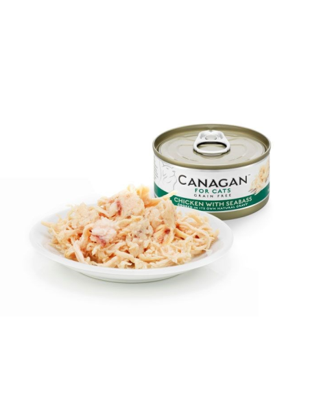 Comida Humeda para Gato CANAGAN Pollo con Lubina 12 x 75g