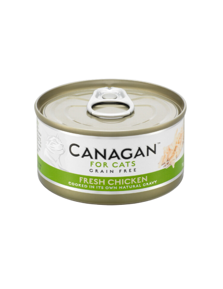 Canagan Lata para Gatos de Pollo fresco 12 x 75g: Comida Húmeda Natural y Sabrosa - CPA