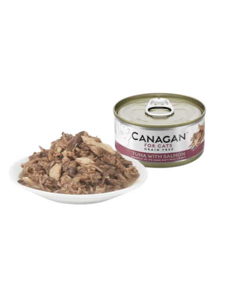 Canagan Lata para Gatos de Atún con Salmon 12 x 75g: Comida Húmeda Natural y Sabrosa - CPA