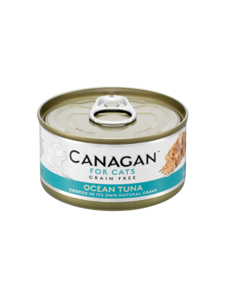 Canagan Lata para Gatos de Atún oceanico monoproteico 12 x 75g: Comida Húmeda Natural y Sabrosa - CPA